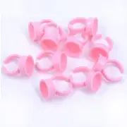 50 Pcs Disposable glue holder rings Eyelash extensions Application Lash Tools