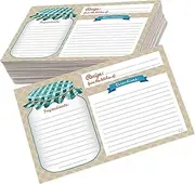 Ｓｉｍｈｏａ 50 Pieces Recipe Cards Recipe Postcards Instructions Title Cooking Time Notecards Cooking Cards for Holiday Party Birthday