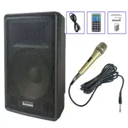 15" Active Bluetooth PA Audio Speaker + Metal High Quality Dynamic Microphone