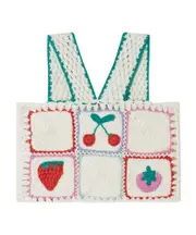 Stella McCartney Kids Fruit-Crochet Top 12,8Y,4Y,14Y,12Y,14,10Y multi-color