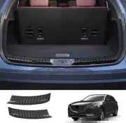 For 2021-2023 Mazda CX-9 Inner Rear Bumper Protector Sill Plate Cover Black 2Pcs