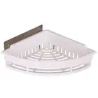 Bathroom Corner Rack White Triangle Shower Shelf Caddy Storage Wall Mount Holder