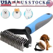 Pet Dog Grooming Brush Cat Deshedding Tool Rake Comb Fur Remover Reduce Hair