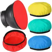 4Pc Diffuser Lamp Sock Soft Cloth Lamp Cover 7" / 18cm for Flash Light Speedlite