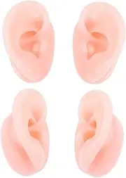 SEWOART 2pairs Silicone Ear Models Realistic Fake Ears for Piercing Practice Display and Acupuncture Training for Anatomy Learning