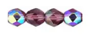 Amethyst AB Czech Glass Faceted Round Beads 8MM