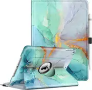 MCC iPad (A16) 11-inch 11th Gen Smart 360 Rotate Leather Case Cover Apple 11 Marble [Green]