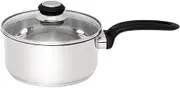Wiltshire Classic Saucepan with Glass Lid, 18 cm Diameter, Stainless Steel