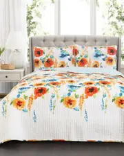 Lush Decor Percy Bloom Quilt Set