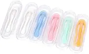 Beavorty 6 Sets Case Lens Inserters Removal Tool Inserter and Remover Soft Contact Removal Tool Tweezers Contacts Lens Stick Color Plastic Supplies