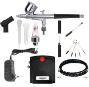 SAGUD Professional Mini Airbrush Kit with Portable Compressor - Perfect for P...