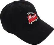 [WESIEVYA] Baseball Cap with Cartoon Fire Truck Design Sun Hat for Outdoor Activities Breathable Lightweight Summer Cap for Boys Sun Protection for Playtime Black