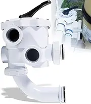 sixcow 261152 2-Inch Threaded Multiport Valve Replacement Part for FNS, FNS Plus, Nautilus, Nautilus Plus Pool and Spa D.E. Filter Replacement Part Rebuid Kit, 7.5" Centerline, White