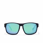 Unisex Sunglasses Hawkers Faster Raw Black Emerald Green Polarised o 49 Mm