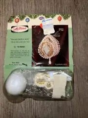 LeeWards Vintage Snow Reflection 1973 Sequin Bead Christmas Ornament Craft Kit