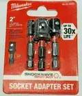 48-32-5033 Milwaukee Shockwave Impact Socket Adapter 1/4 3/8 1/2 3Pc Set