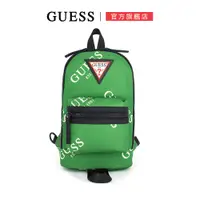 在飛比找蝦皮商城優惠-【GUESS】經典倒三角LOGO長型斜背包-綠