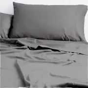 Cloud Linen 250 Thread Count Organic Cotton Sheet Sets Charcoal