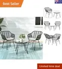 3pcs Patio Bistro Set, Outdoor Dining Chairs and Table Setting Patio Deck Cha...