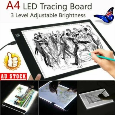A4 LED Light Box Tracing Drawing Board Art Design Pad Copy Lightbox Day Light D7