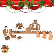 Nativity Sets | Indoor Nativity Scene, Lightweight and Soft Christmas Nativity Scene with Wooden Base for Ceremony, Birthday , Christmas