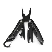 XANES?&reg; 168mm Stainless Steel Multifunctional Folding Pliers Portable Hanging Knife Outdoor Survival Tool 30941 BLACK 2