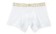 Versace Greca Gold Border Stretch Cotton Trunk,Size -3 (XSmall) White Authentic