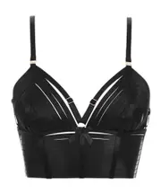 multi-strap bra M black