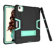 MCC Stylish Shockproof iPad Air 5 10.9" 2022 Case Cover Kids Apple Air5 [Black+Light Blue]