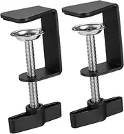 Sewroro 2Pcs Table Mount Clamps with Pads for Secure Microphone Installation Flat Surfaces Durable Work Surface Retaining Clips