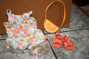 AMERICAN GIRL TRULY ME ORANGE YOU GLAD ITS SUMMER OUTFIT NEW