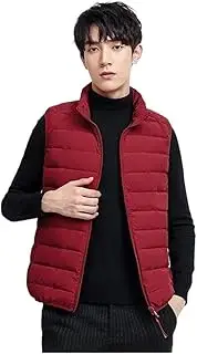 [Habrur] Puffer Vest Warmer Gilet Puffer Vest Sleeveless Jacket Outerwear Water-Resistant Winter Warm Vest Down Vest Jacket