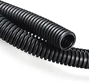ZhiYo 20FT 1/2” Wire Loom Split Tubing Auto Wire Conduit Flexible Cover | High Temperature Heat Resistant -40F to 257F | Plastic Cover for Electrical Wires & Cables, Black