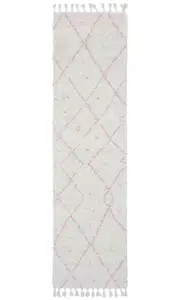 Saffron 44 Pink Runner by Rug Culture - 400X80CM - RUNNER