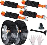 Anti Skid Tire Blocks Universal Emergency Tire Straps Traction Device Snow Ice Anti Slip Tire Chains Winter Driving Security Chains with Carry Bag for Car SUV Truck