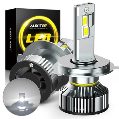 NEW AUXITO H4 LED Headlight Super Bright Bulbs Kit HIGH/LOW Beam White 6500K A2A (for: Smart)