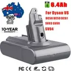 Battery 6400mAh For Dyson V6 DC58 DC59 DC61 DC62 Animal SV03 SV04 SV06 SV09 DC72