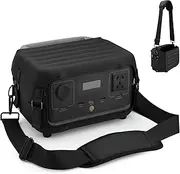Xxerciz Carrying Case Compatible with ECOFLOW River 2 Power Station Portable Protective Shock Cover Pouch with Shoulder Strap, Camping Travel Power Station Storage Replacement Bag (Bag Only)