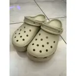 （僅試穿）CROCS 卡駱馳 (女鞋) 厚底經典克駱格206750-2Y2_洞洞鞋(25/W9)骨白色