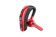 Single Earpiece Bluetooth Headset Wireless Earphone HiFi Sound Digital Display-Red