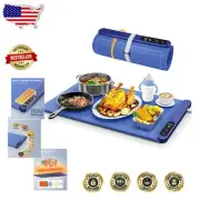 Portable Electric Food Warming Mat - Graphene Heating, 6 Settings, Auto Shut-Off