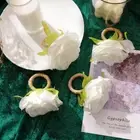 Flowers Table Setting Accessories Serviette Buckles Napkin Holder Napkin Ring
