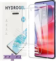 [CONAPIKA] Hydrogel Screen Protector for Motorola Edge 50 Pro, 2 Pack 3D Curved Flexible Soft TPU Protective Film [Support Fingerprint Unlock] Full Covered [Anti-Scratch] [Bubble Free] Screen Protector