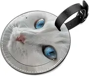 [YTYVAGT] Luggage Tags for Suitcases,Luggage Tag,Bag Tags for Luggage,2-Pc,Cat with Blue Eyes