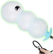 Inflatable Anal Plug Dildo Inflatable Stretcher Adjustable Luminous Anal Plug for Vaginal Stretching BDSM Sex Toy for Couples for Men and Women(Blauleuchten,MitBall)