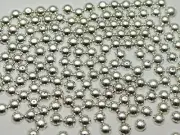 2000 Metallic Silver Flatback Round Tiny Half Pearl 3mm Scrapbook Nail Art Craft
