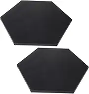 2pcs Hexagon Canvas Board with Black Frame for Acrylic Oil Painting Durable Blank Art Panels for Home Office Decoration Ready to Hang Geometric Artwork Display