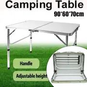 Camping Table Folding Aluminum Portable Picnic Outdoor Foldable BBQ Desk 90Cm