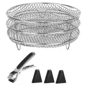 Air Fryer Rack Steamer Roasting Rack Stackable Dehydrator Racks Air Fryer5545