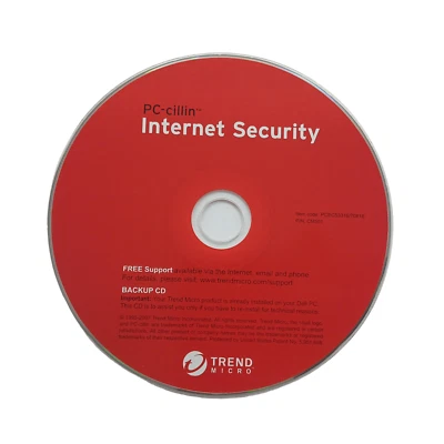 PC-cillin Internet Security Antivirus Backup CD - Trend Micro, for Dell PCs
